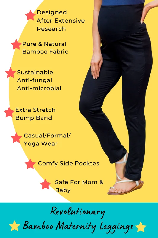 Premium Momzjoy PURE BAMBOO Extra-Stretch Maternity Leggings