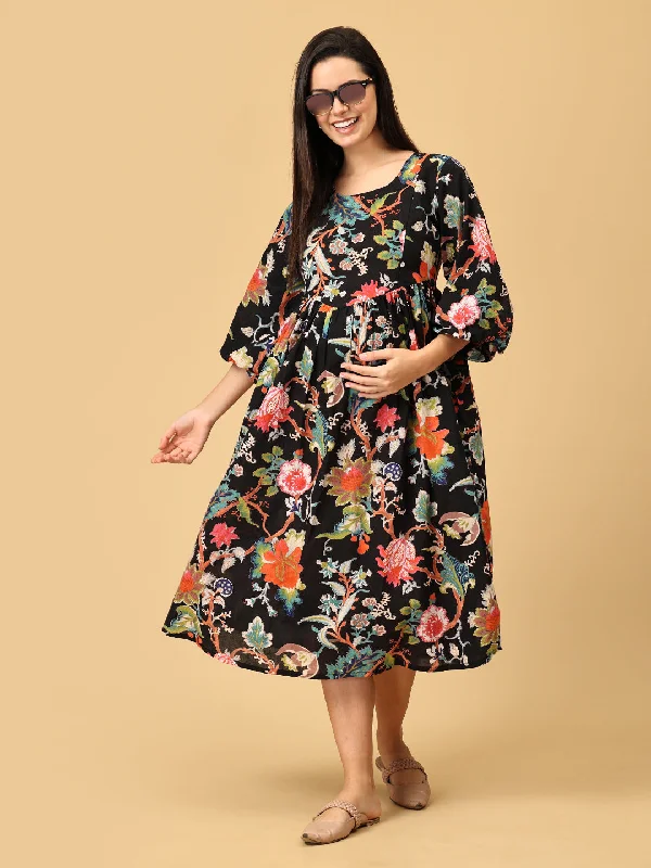 Nightshade Nectar Maternity And Nursing Dress