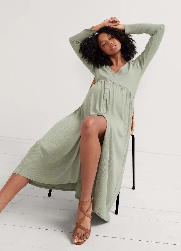 The Softest Rib Nursing Dress