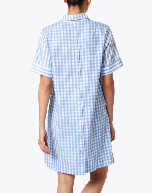 Aileen Blue and White Stripe Cotton Dress